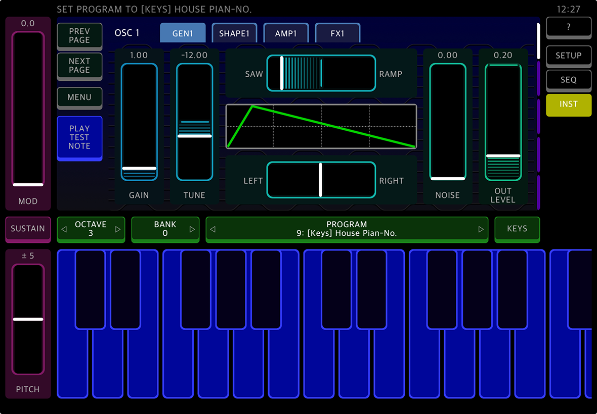 Instrument editor mode thumbnail